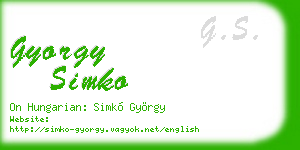 gyorgy simko business card